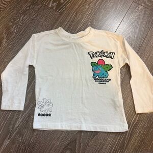 Zara Kids Long Sleeve White Pokemon Shirt Size 3-4 years